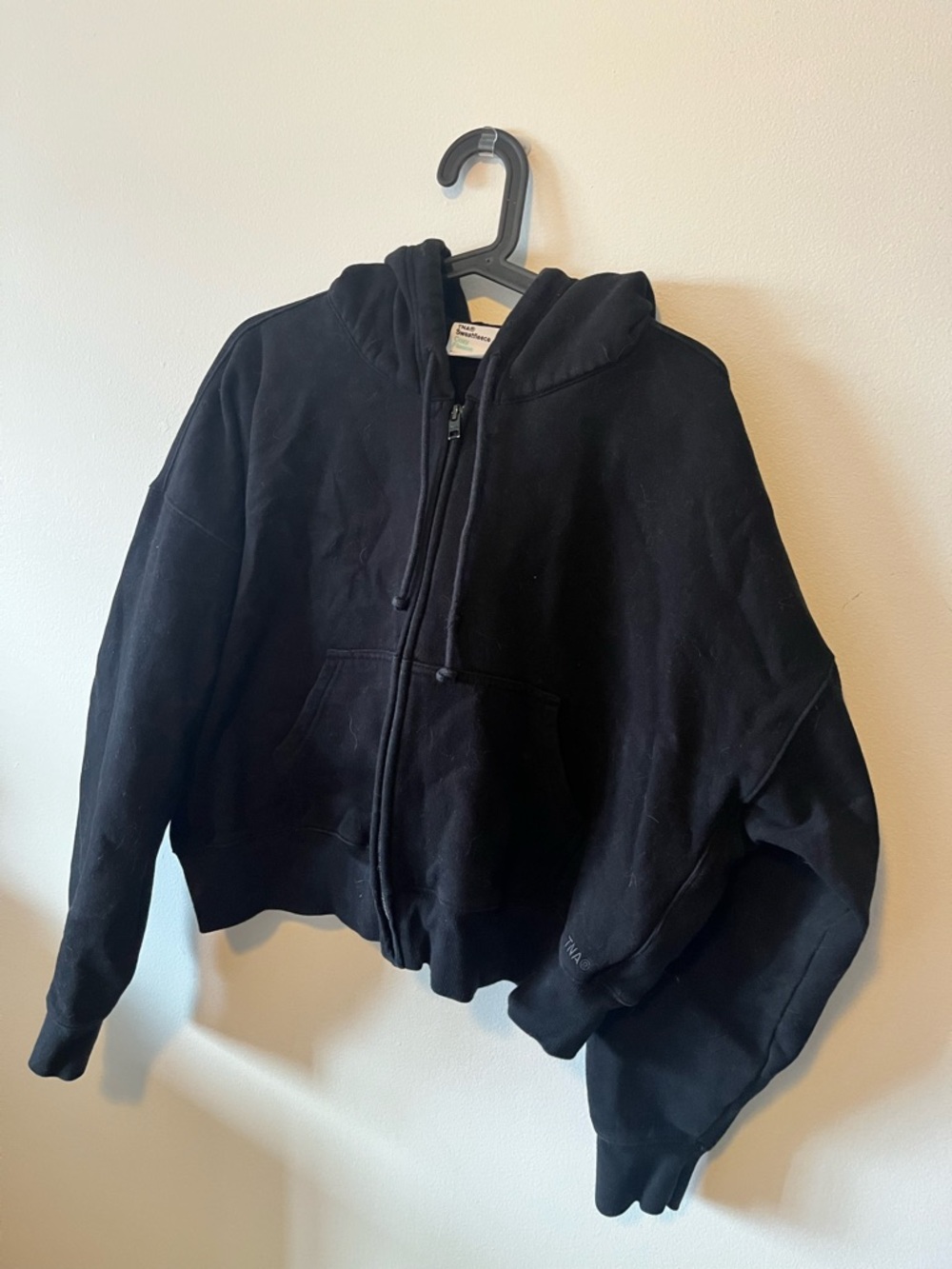 Aritzia Black Zip-Up Hoodie Sweater
